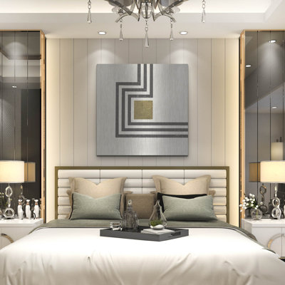 Ebern Designs 'Path 5' by Moira Hershey Metal Wall Art