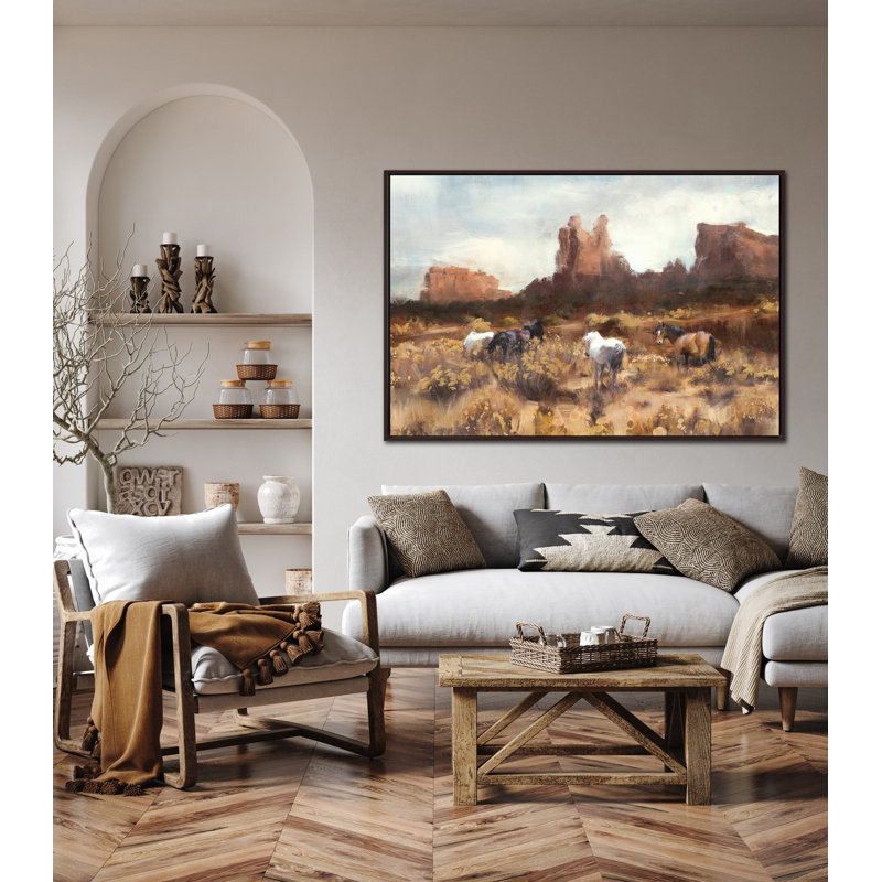 Desert Horses Canvas Wall Art