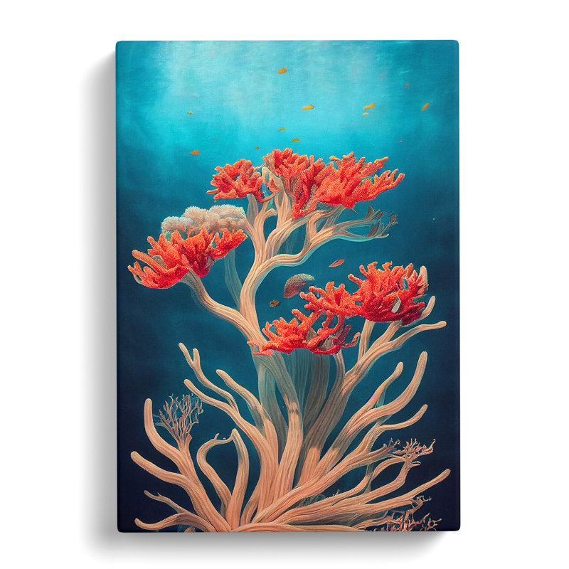 Wondrous Coral Reef - Wrapped Canvas, 76cm H x 50cm W x 3cm D