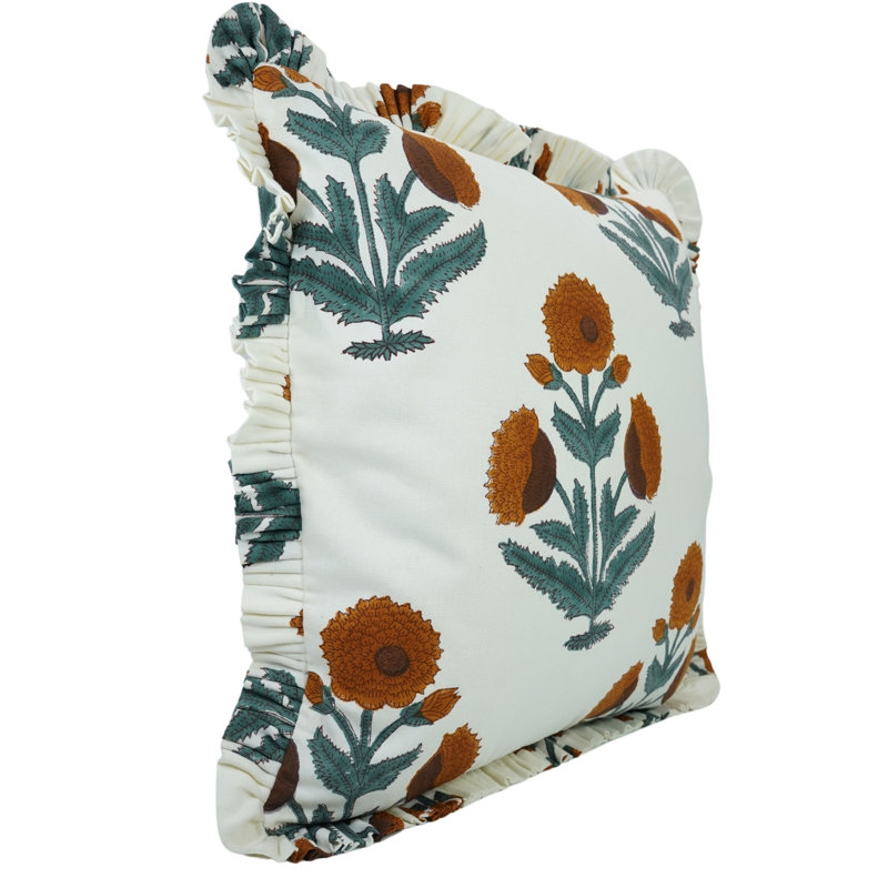 Housse de coussin en lin double face cachemire à imprimé Fabivine, H 18 po x l 18 po