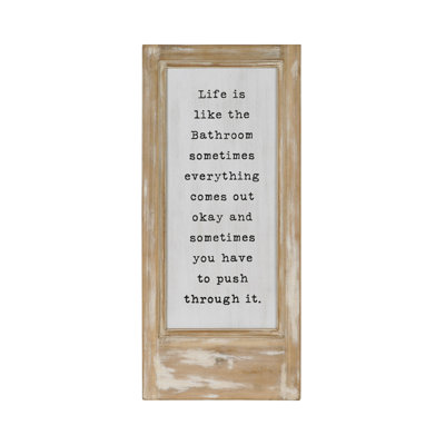 Rustic Life Is Like The Bathroom sign