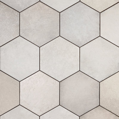 Carreau de porcelaine aspect pierre Hex 7 po x 8 po Heritage