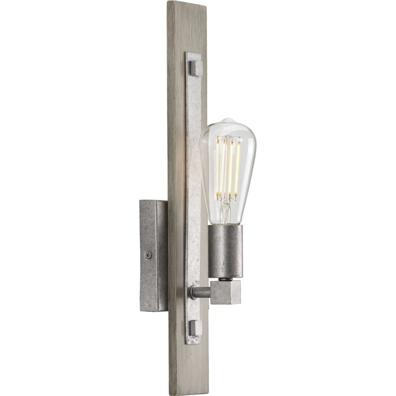 Camas Armed Sconce, Galvanized