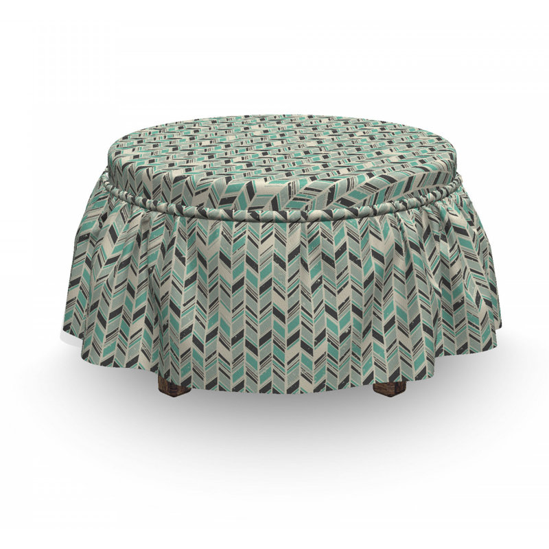 Housse pour repose-pieds en zigzag grunge