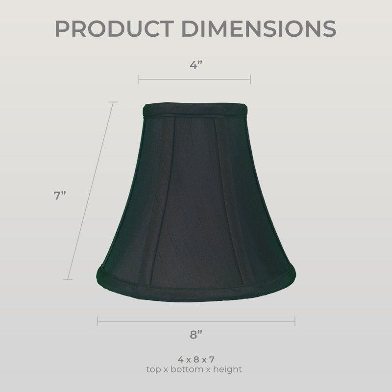 Royal Designs, Inc. BSO-704RC-8BLK / GL Abat-jour de base en forme de cloche avec pince ronde, 4 x 8 x 7,25, noir avec or