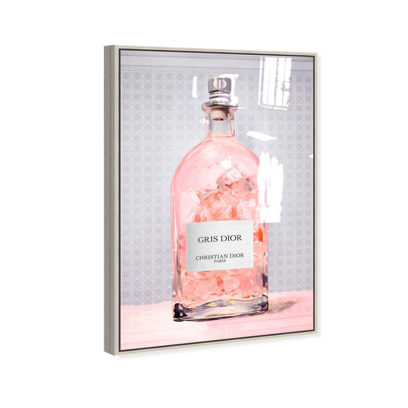Oliver Gal Parisian Summer Cooler Fashion and Glam - Hand-Applied Glass Coat Framed Canvas Art, 24" H x 16" W, Silver
