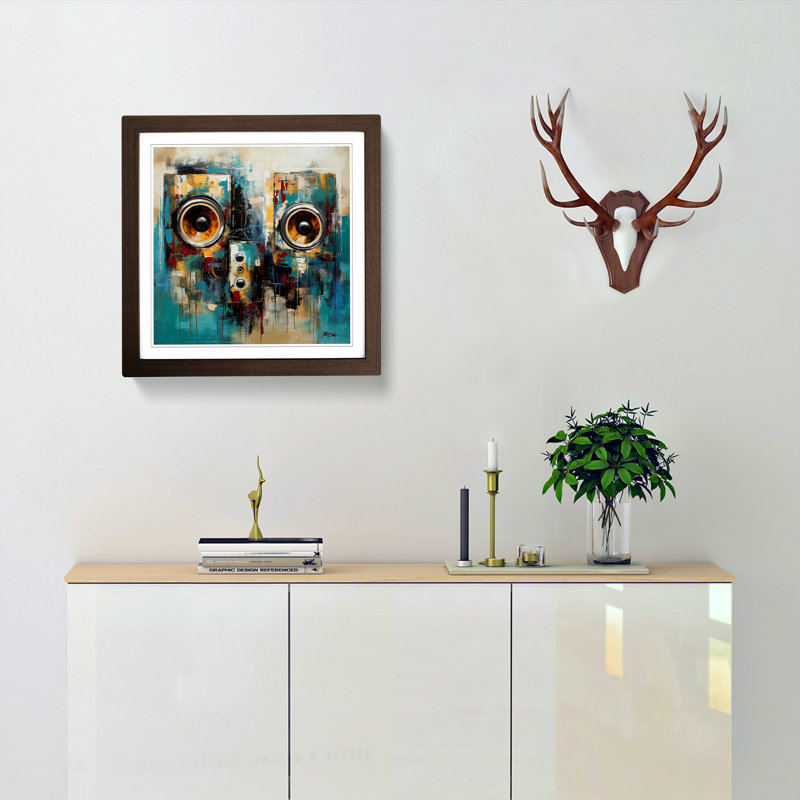 Speakers Abstract Expressionism - Framed Print
