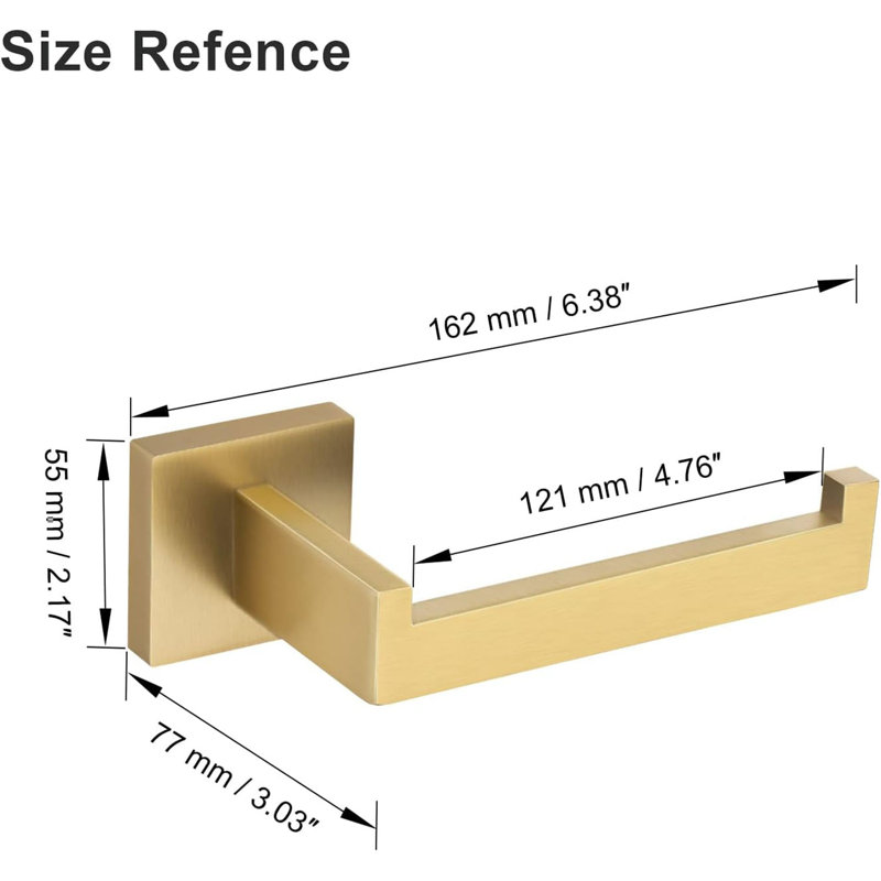 Porte-papier hygiénique mural, Or