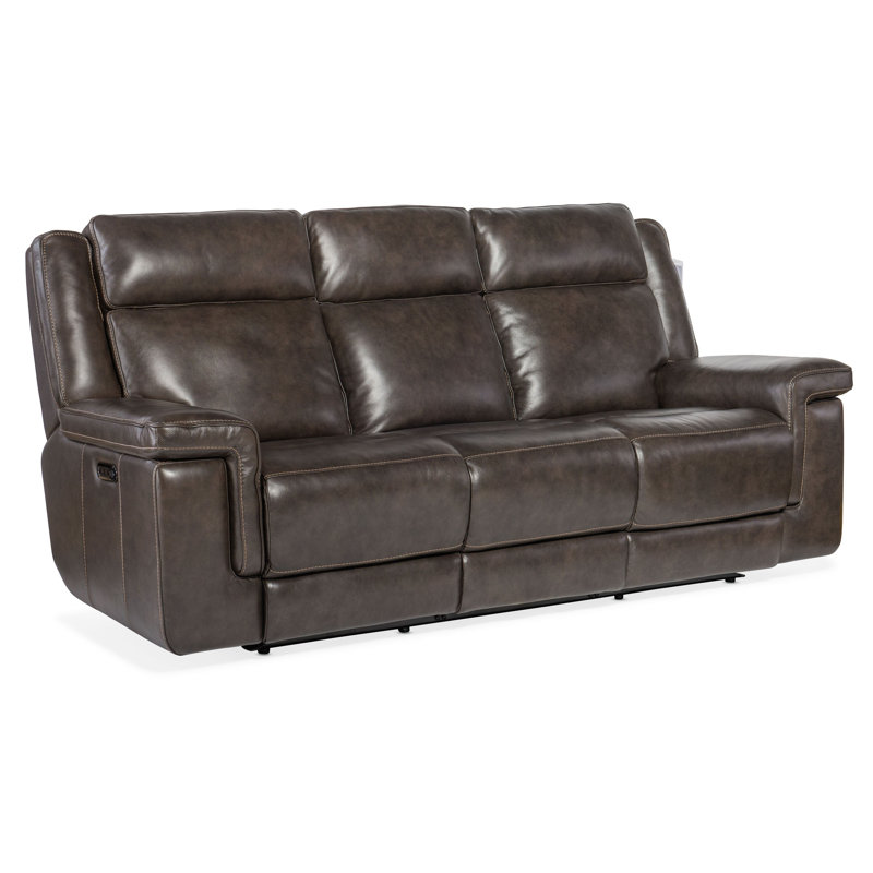 Canapé MS Lay Flat Power, Cuir véritable cosmos cobalt, H 43 po x l 87,5 po x P 40,5 po, 3