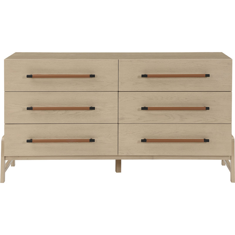 Franclin 62'' W 6 - Drawer Dresser, Natural