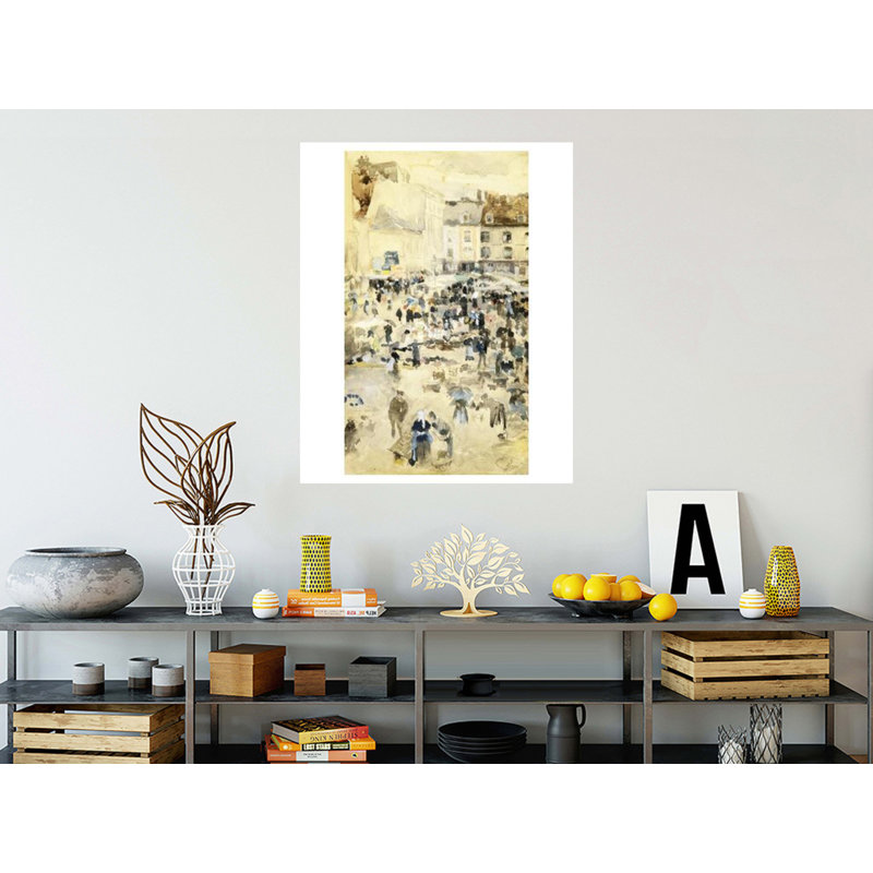«European Street Scene» par Maurice Brasil Prendergast - estampe numérique, H 40 po x l 32 po