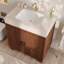 Meuble-lavabo de comptoir en pierre aggloméré 30 po avec lavabo en céramique-1880264712