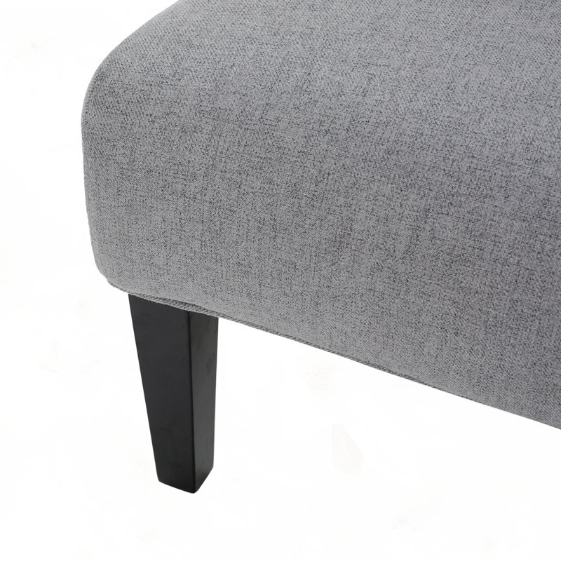 Chaise d'appoint rembourrée, Tissu gris