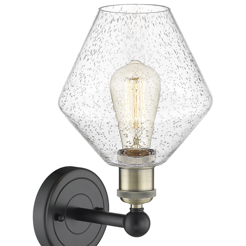 Amylea Steel Armed Sconce, Black Antique Brass