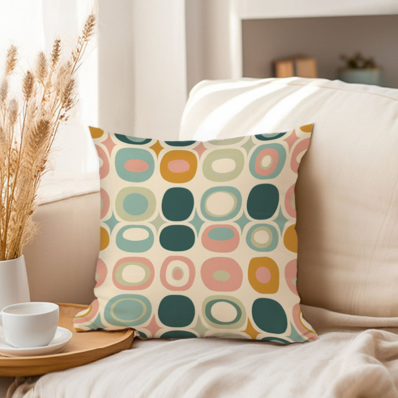 Abstract Retro 70s Hippie Groovy Pattern XII Retro, 16" H x 16" W