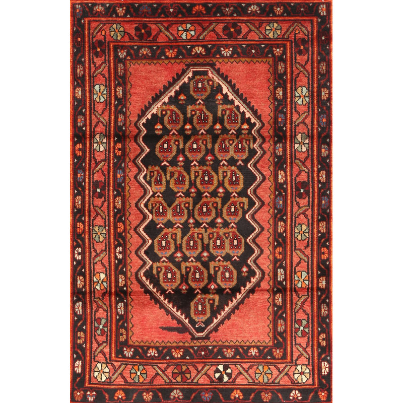 Tapis noir / rouge Kachayr, Rectangle 5 pi x 8 pi