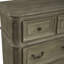 Ensemble de grand lit à panneaux, commode et miroir, table de chevet Colchester - Brun-103484602-104950205