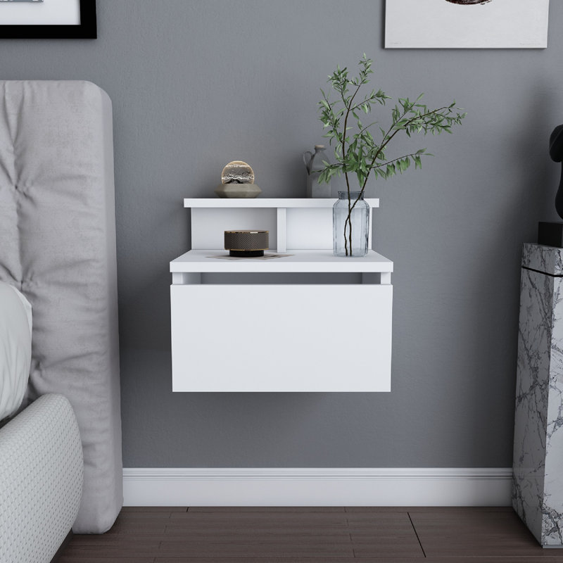 Ronassi Bedside Table, White