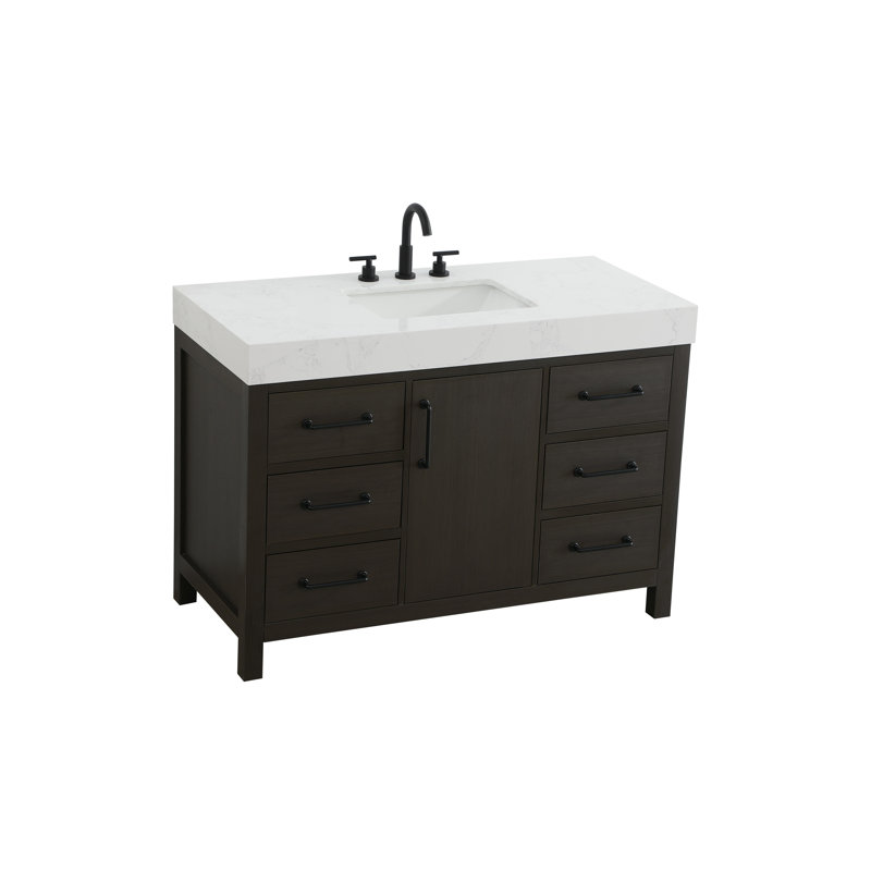 48 inch Single Bathroom Vanity_Traditional_VF60648, Mocha Brown