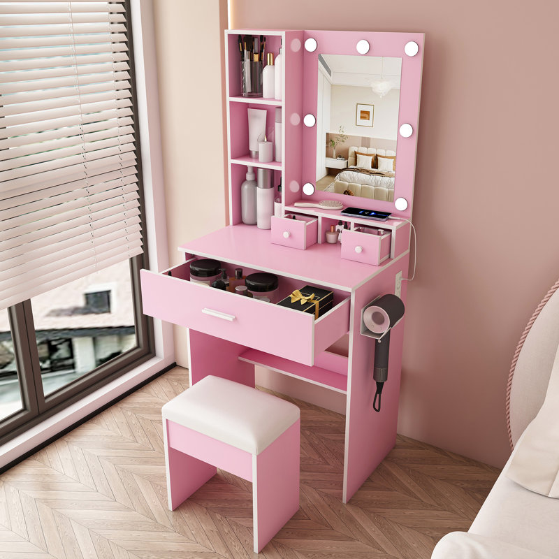 Dressing Table, Pink