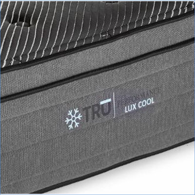 Mattresses 15" Pure Ice Eurotop Ultra Plush Full Mattress with Copper Gel Foam | Foam+Spring | Black