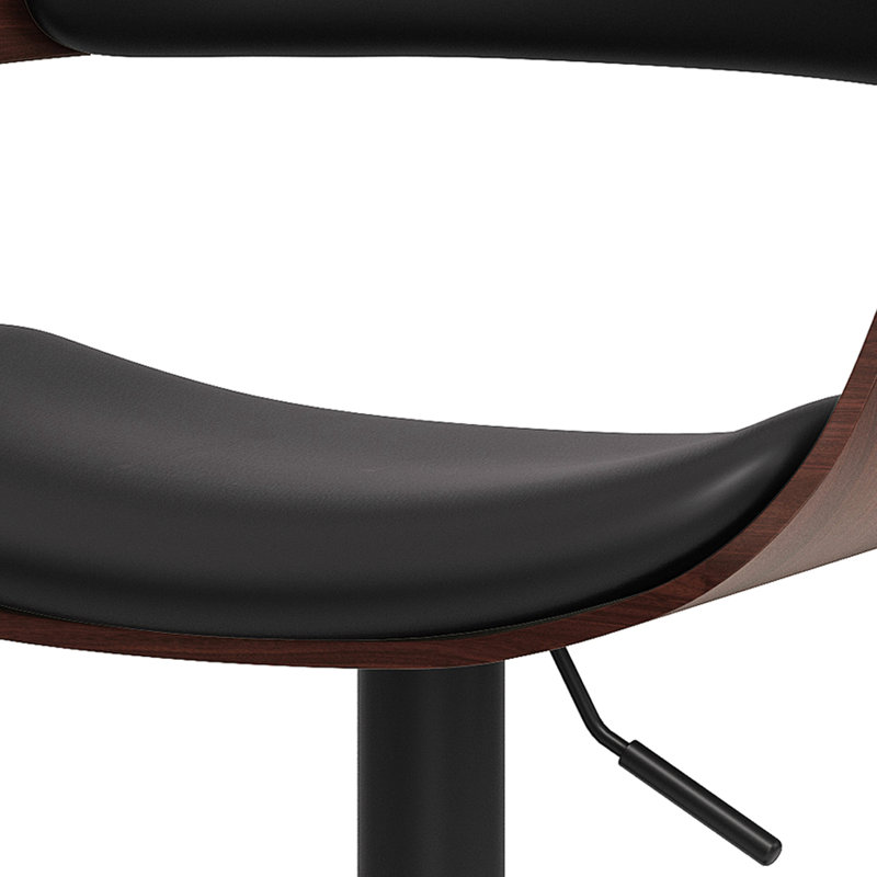 Tabouret de bar pivotant Bentwood - noir