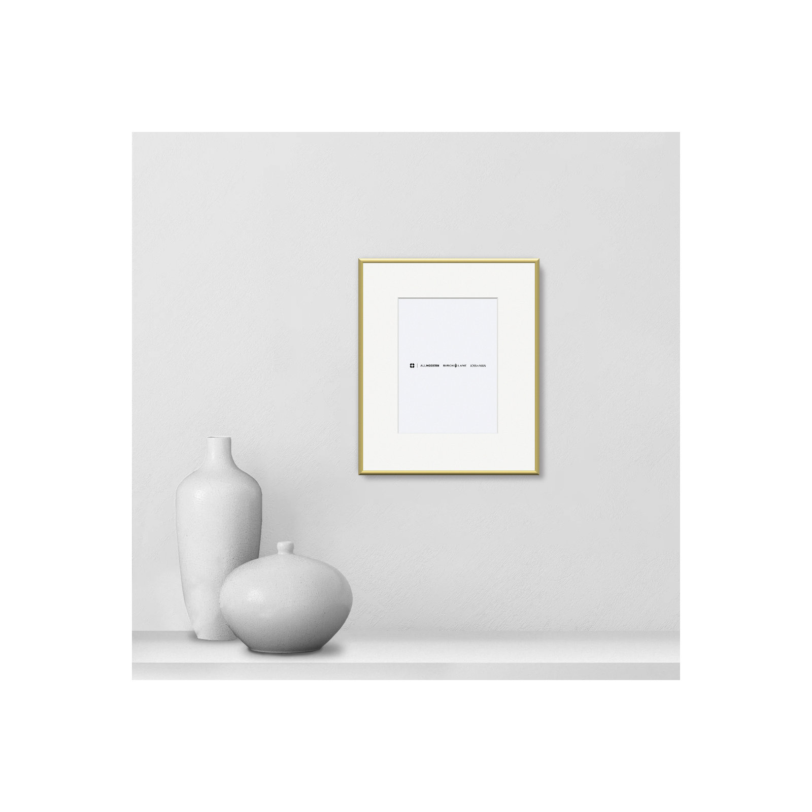 Feronia Metal Picture Frame with Mat, Gold, 5" x 7"