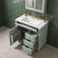 Armoire de meuble-lavabo 30 po avec lavabo en céramique, 3 tiroirs de rangement, tablette réglable et supports de porte-133450780