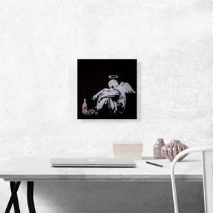 «Drunken Angel Fallen Angel» par Banksy, reproduction d'art sur toile tendue