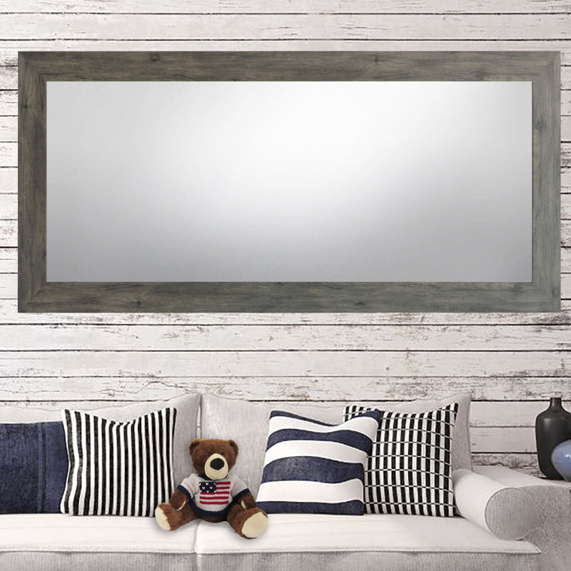 Miroir de salle de bain Kristo, H 69,5 po x l 35po, Gris bois de grange