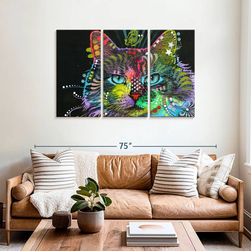 Brampt Blue Stare, 36" H x 57" W