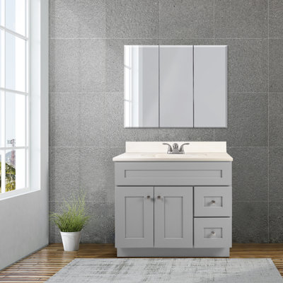 Ensemble de meuble-lavabo de 37 po avec plateau Brookings, prêt à assembler, peint Sherwin Williams - Design House, 597815