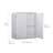 Solid Wood Wall Cabinet with Adjustable Shelf and Recessed Pull Channels for Bathroom or Kitchen Storage-712535019
