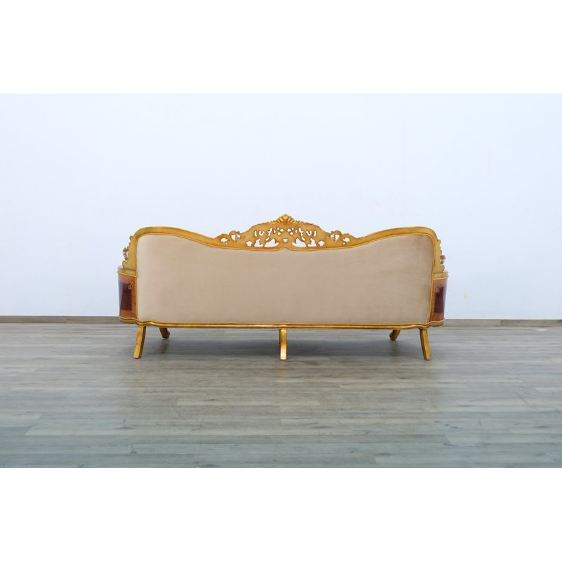 Maggiolini Sofa, Black/Gold/Light Brown, Dark Gold