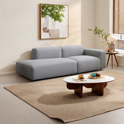 Chaise longue en coton et lin de luxe