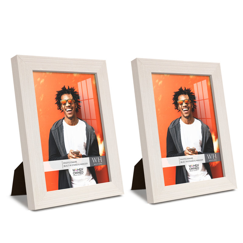Wood Picture Frame - Set of 2, 5" x 7", White