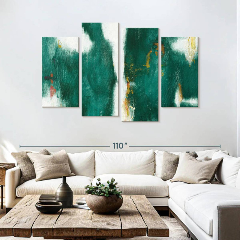 Texture verte, H 54 po x l 84 po