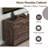 55.1''W Modern Retro Wave Wooden Sideboard with 3 Doors & Adjustable Shelf, Dark Walnut-108625262