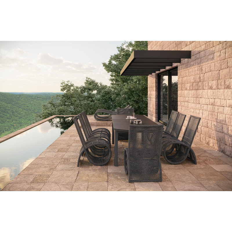 Wave Dining Chair, Matte Charcoal/Pebble