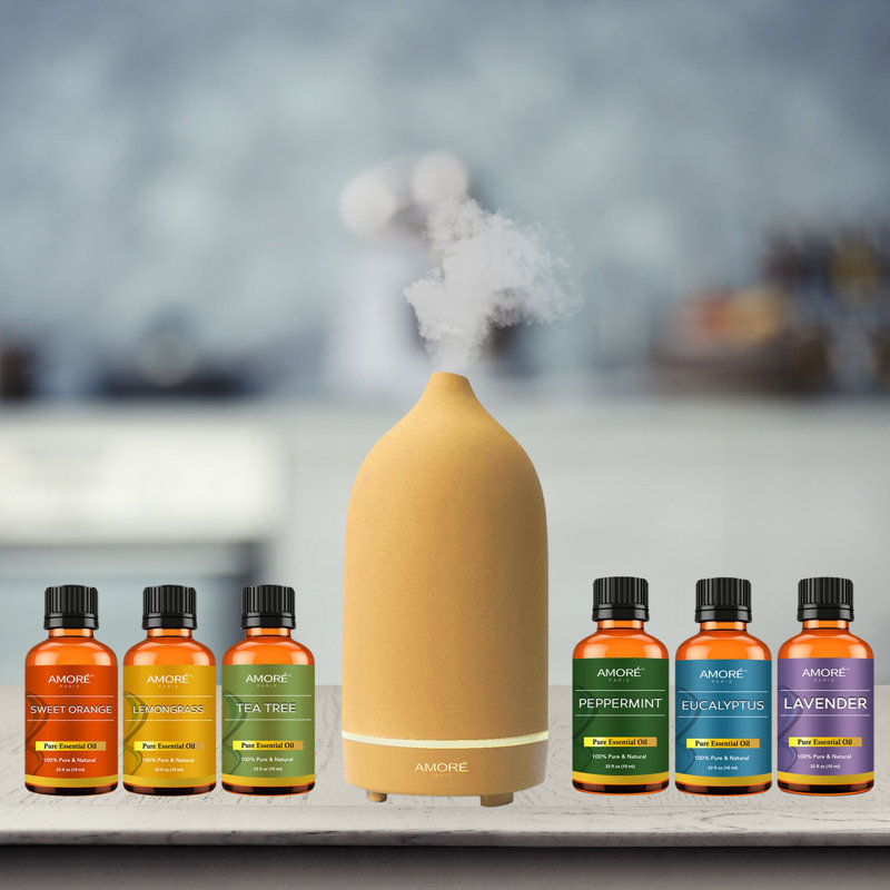 Diffuseur d'huiles essentielles Amore Paris, Jaune