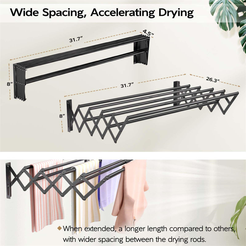 Stainless Steel Foldable Wall-Mounted Drying Rack