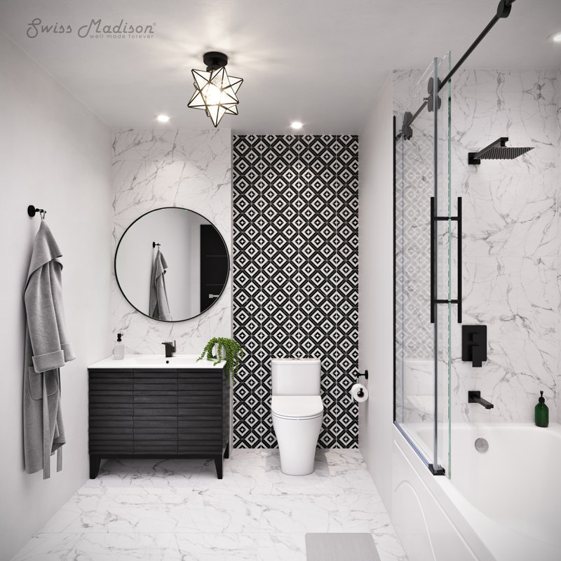 Ivy Alcove Bathtub with Apron, Left, 54" x 30"