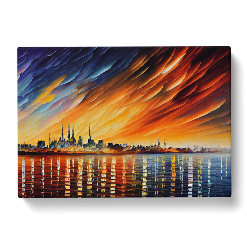 Riveting City Skyline Architecture - Wrapped Canvas, 40cm H x 60cm W x 3cm D