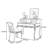 European luxury classical style desk and chair set