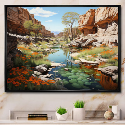 " Beige Green Canyon Canyons Depths "