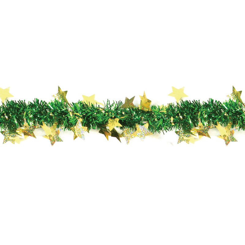 Guirlande de 9 pi rouge / vert, Green