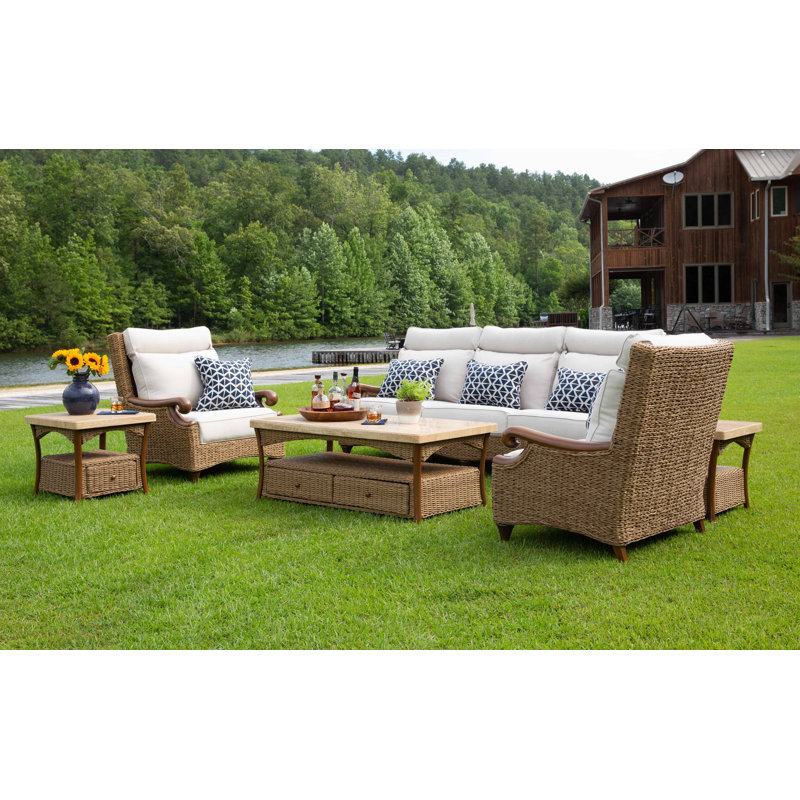 Brookside Outdoor 3 - Seat Patio Sofa, Nurture Pebble
