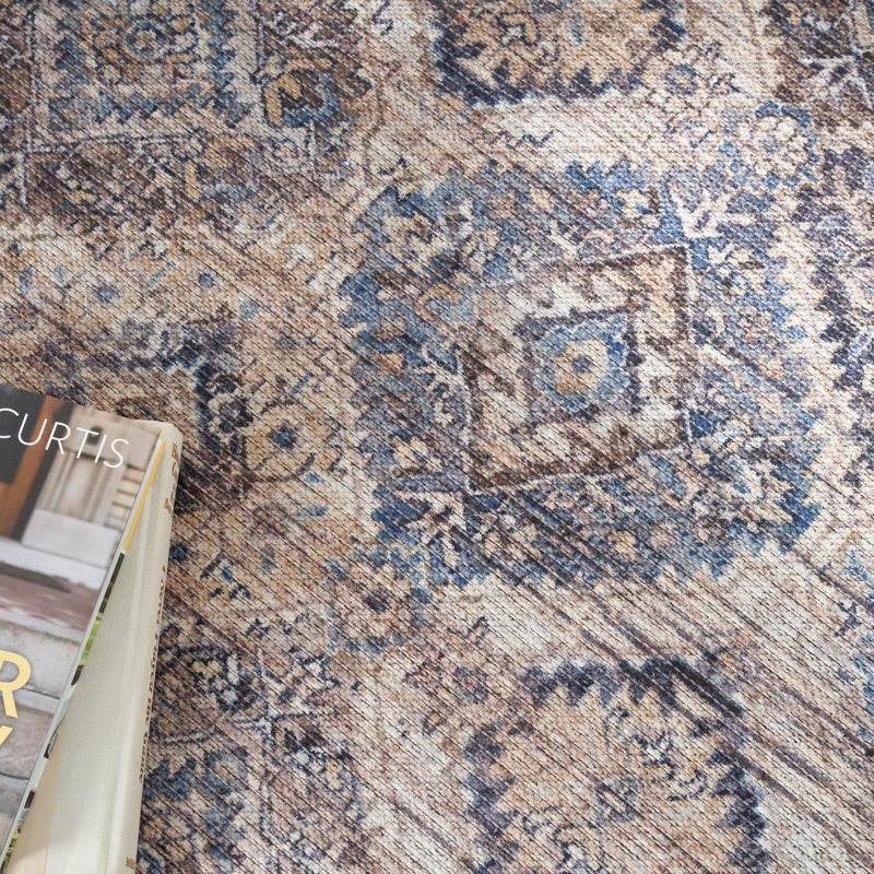 Nicole Curtis Ivory Latte Cotton Chenille Rectangular Area Rug