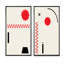 «Retro Japanese Colorful Geometric Typographie I», ensemble de 2 impressions-1462896695-1462896694