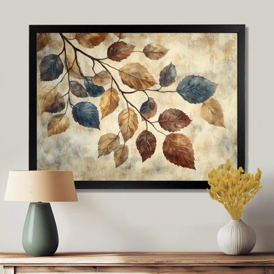 Faded sépia feuilles III - feuilles, art mural